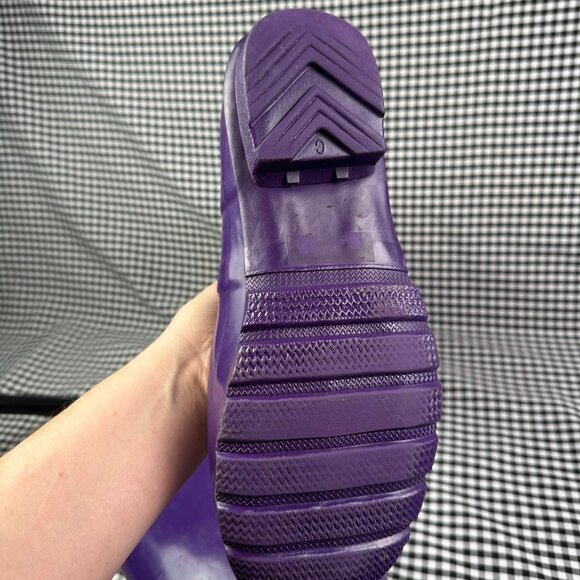 Hunter Women's Eggplant Purple Waterproof Wellies Wellie Rain Boots Size 9 - Picture 6 of 7